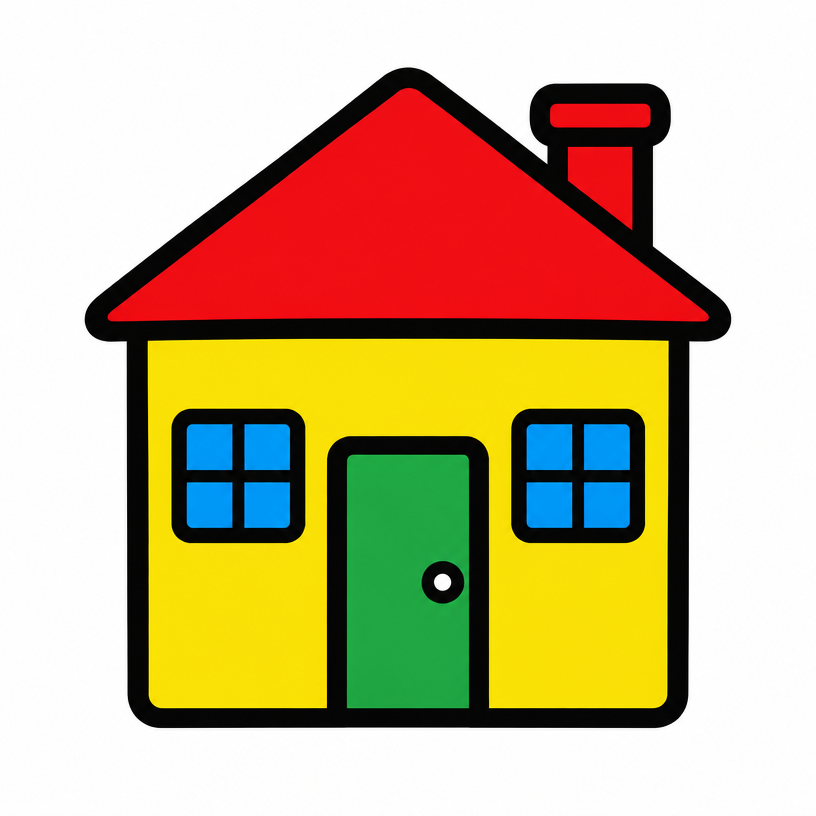 Pictograma infantil de uma casa