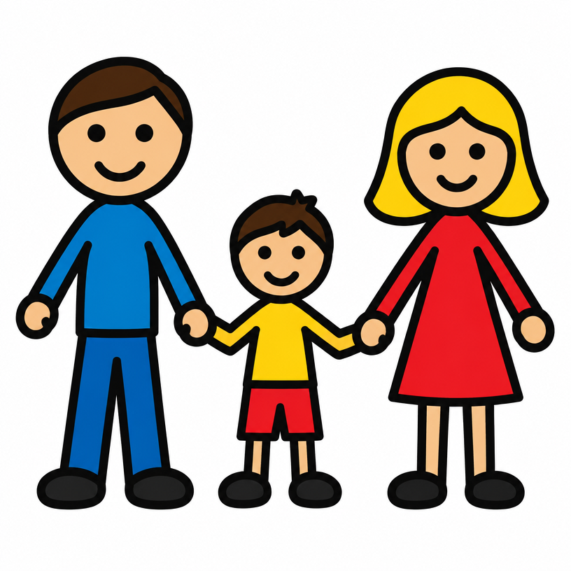 Pictograma infantil de uma família